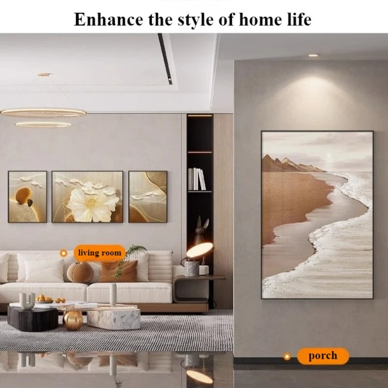 Living Room Framed Wall Painting Abstract Art Wall Paintings Interior Sofas Decorative Ornaments Modern Room Decor Painting